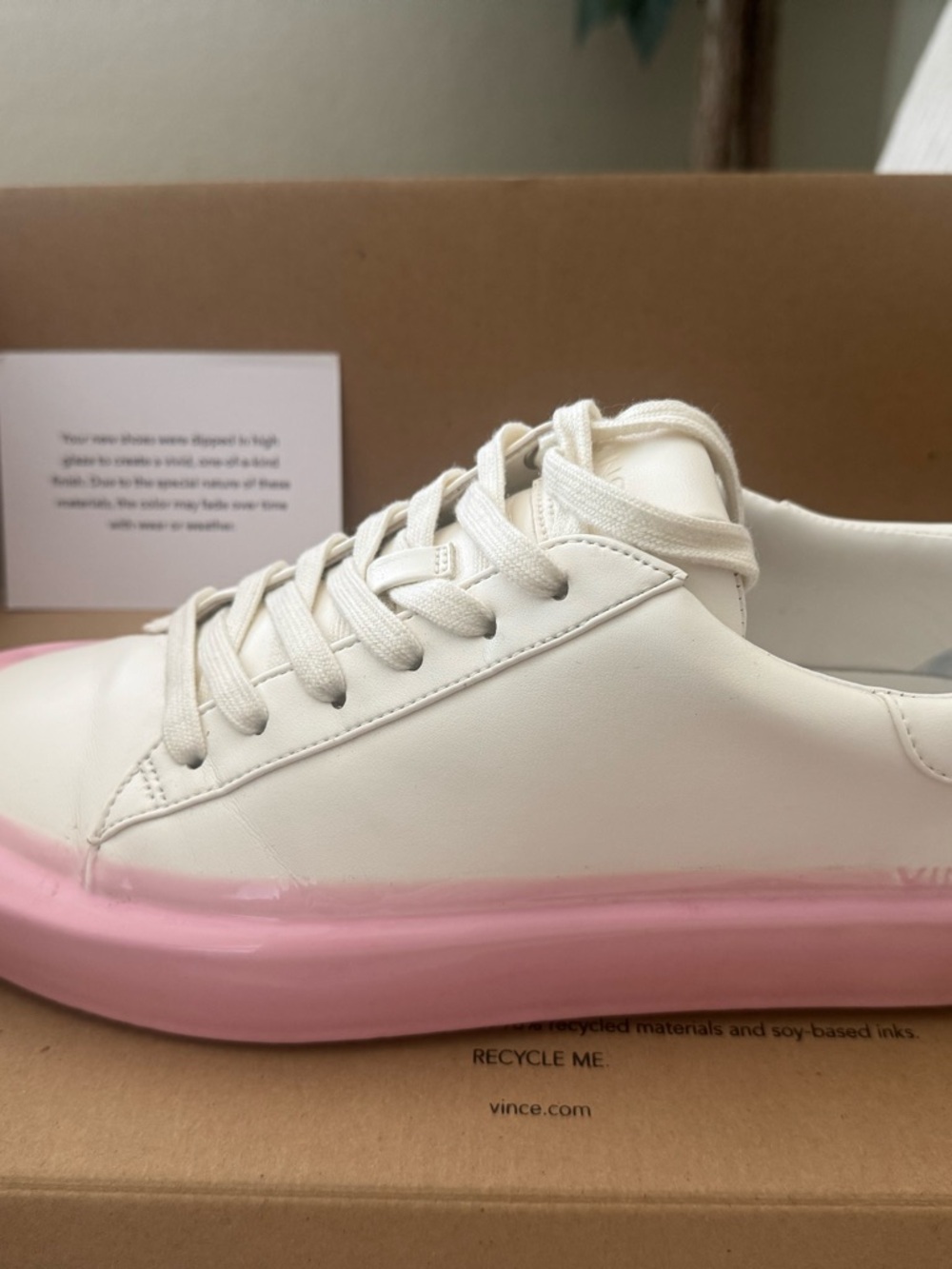 Vince shoes with pink jelly Platform Sole - Picture 2 of 6